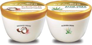 Zavers Kesar Cocobutter Massage Cream + Aloe Vera All Purpose Cream (Combo)