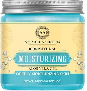 Ayusoul Ayurveda Khadi Moisturizer Aloe Vera Gel 100% Natural for Body Skin Treatment|Soft & Skin