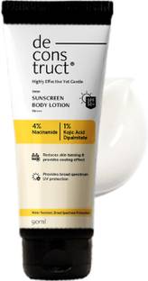 deconstruct Detan Sunscreen Body Lotion | For Reducing Tan Lines & Skin Brightening