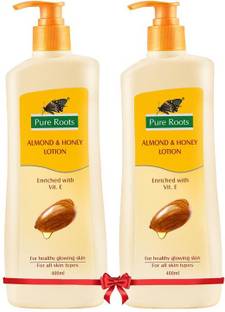 Pure Roots Almond & Honey Lotion Pack Of 2 (400ml * 2)