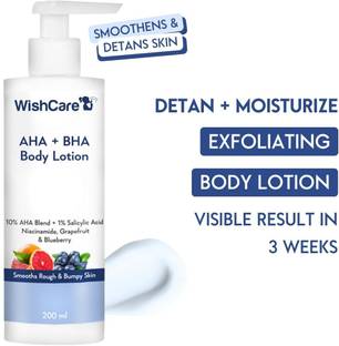 WishCare 10% AHA + 1% BHA Body Lotion - Smooths Rough & Bumpy Skin - With Niacinamide