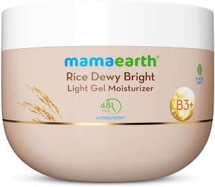 Mamaearth Rice Dewy Bright Light Gel Moisturizer with Rice Water & Niacinamide For Glass
