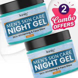 kuraiy Men’s Night Gel Skin Whitening & Skin Glow Face Gel for All Skin Types