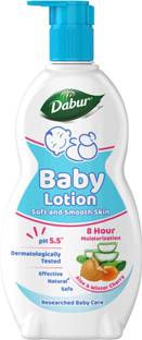 Dabur Baby Lotion Contains Aloe Vera & Almonds|pH balanced with No Parabens & Phthalates