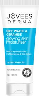 JOVEES Derma Rice Water & Ceramide Glowing Skin Moisturiser | Barrier Repair Cream