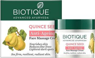 BIOTIQUE Bio Quince Seed Nourishing Face Massage Cream For Normal To Dry Skin, 50G