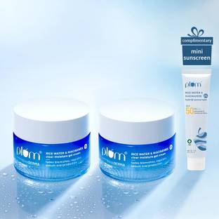 Plum 2% Niacinamide &Rice Water Lightweight,Hydrating Face Moisturizer|All Skin Types