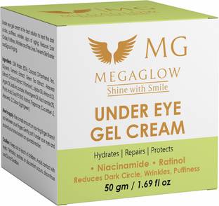 MG MEGAGLOW Shine with Smile Under Eye Cream Gel for Dark Circles Wrinkles,Removal of Fine Lines Women Men