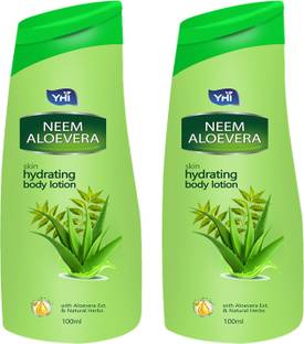 NG MART YHI ALOEVERA & NEEM BODY LOTION FOR NOURISH & SOFTEN SKIN PACK OF - 100ml x 2