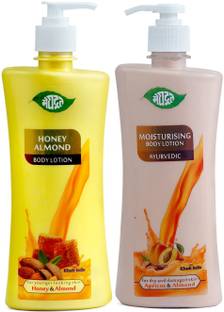 MEGHDOOT Ayurvedic Combo of Honey Almond and Moisturizing Body Lotion(Pack of 2)