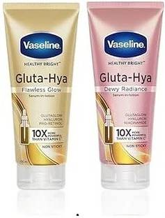 Vaseline Gluta Hya Dewy Radiance Serum-In-Lotion + Flawless Glow 70ml x 2n