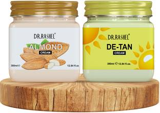 DR.RASHEL Almond Cream & De-Tan Cream (380ml Each)