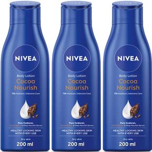 NIVEA COCOA NOURISH BODY LOTION 200 ML ( PACK OF 3 )