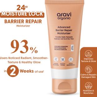 Aravi Organic Advanced Barrier Repair Moisturizer With Ceramide & Peptide - For Deep Hydration
