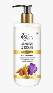 SKINRY Almond & Kesar Nourishing & Brightening Moisturizer, SLS & Paraben Free Lotion