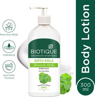 BIOTIQUE Gotu Kola Smooth Skin Body Lotion | For Dry Skin | 24H Deep Moisture