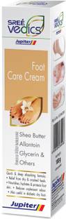 Sree Vedics Jupiter Foot Care Cream with Shea Butter, Allantoin, Glycerin for Dry, Cracked Heels