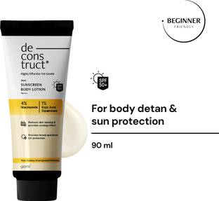 deconstruct Detan Sunscreen Body Lotion | For Reducing Tan Lines & Skin Brightening