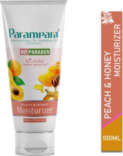 Parampara Ayurved Peach & Honey Skin Moisturizer Non Sticky Face Cream for All Skin Types 100 Ml