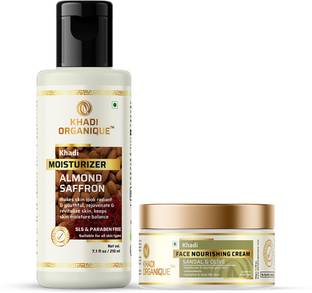 khadi ORGANIQUE Almond & Saffron Face Moisturizer With Sandal & Olive Face Nourishing Cream