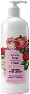 COSMO Floral Rush Peony Rose Body Lotion, Daily Moisture Care, Aloe Vera + Shea Butter