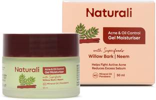 Naturali Acne & Oil Control Gel Moisturiser with Willow Bark & Neem�| Paraben Free