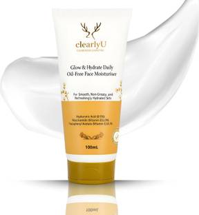 clearlyU Glow & Hydrate Oil-Free Face Moisturiser for Oily Skin, 100 ml