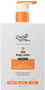 Chemist at Play AHA Body Lotion with Ceramides | 5% Natural AHA + Niacinamide + Shea Butter |