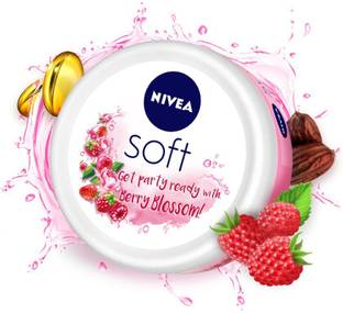 NIVEA Soft Light Moisturizer | Day Cream | Berry Blossom - Vitamin E & Jojoba Oil