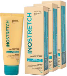 INOstretch Anti-Stretch Mark Cream for Pregnancy-Clinically Proven,Scar Removal (Pack of 3)