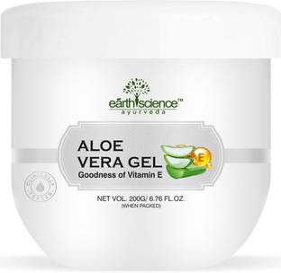Earth Science Ayurveda Pure Aloe Vera Gel with Vitamin E , Moisturize for Face, Body and Hair