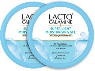 Lacto Calamine Light Moisturising Gel |Non-sticky & Hydrating| Niacinamide & Vit E| Pack of 2
