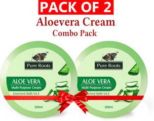 Pure Roots Aloe Vera Cream Pack Of 2 (200ml * 2)