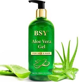 BSY Aloe Vera Gel-300ml-Non-Sticky Aloe vera Gel for Skin and Hair Moisturizing gel