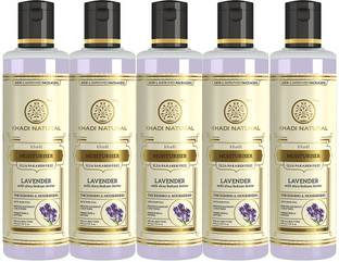 KHADI NATURAL Lavender Fairness Moisturizer - SLS & Paraben Free (Pack of 5) (5 x 210 ml)