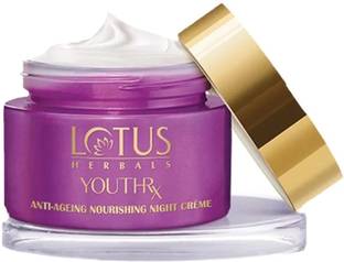 LOTUS HERBALS YouthRx Anti Ageing Nourishing Night Cream | For Fine Lines & Wrinkles | 50g