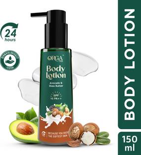Orgatre Avocado & Shea Butter Body Lotion With Spf 15 P++++ For Moisturised & Soft Skin