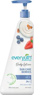 Everyuth Naturals Body Lotion with Sun Care BerriesSPF 15 24 hr Moisturization Non-sticky