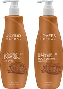 JOVEES Cocoa Butter Ultra Rich Body Lotion With SPF, Pack of 2