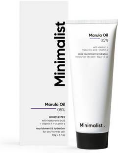 Minimalist 5% Marula Oil Face Moisturizer with Hyaluronic Acid & Vitamin E for Dry Skin