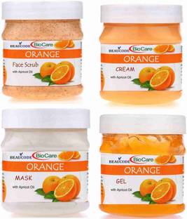 BEAUCODE BioCare Orange Facial Kit 250gm Each For Women & Men For All Skin Types