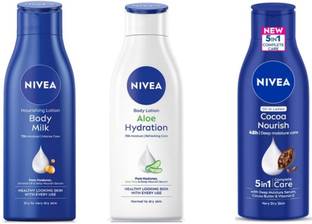 NIVEA Aloe Hydration 75ml & 1 Bodymilk 75ml Cocoa Nourish Lotion