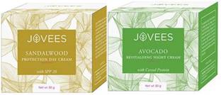 JOVEES Sandalwood protection Day cream 50gm +Avocado Night Cream 50gm
