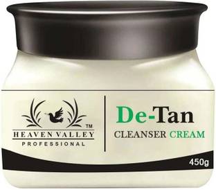 Heaven Valley Professional De-Tan Cleanser Cream 450g 100% Natural Extracts for Tan Removal Skin Whitening