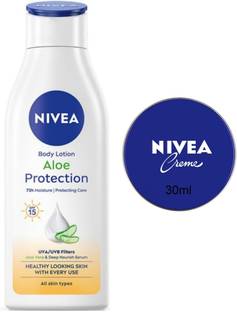 NIVEA Aloe Protection 200ml Blue creme 30ml Set of 2