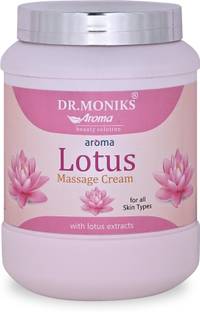 DR.MONIKS Aroma Lotus Massage Cream 1 KG with Natural Extracts for Glowing Skin