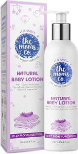 The Moms Co. Natural Baby Lotion with Shea, Cocoa Butter & Jojoba Oil | Deep Moisturization