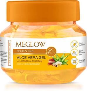 meglow Kesar Chandan Aloevera Gel For Daily Skincare | Intense Hydration & Skin Repair