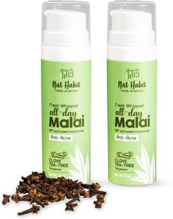 Nat Habit Anti-Acne Fresh Whipped Malai Face Cream with Clove, Tea Tree & Terpenes