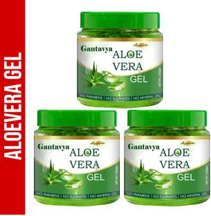 Gantavya 100% Pure Green Aloevera Gel with Natural Ingredients & No Added Color Men & Women